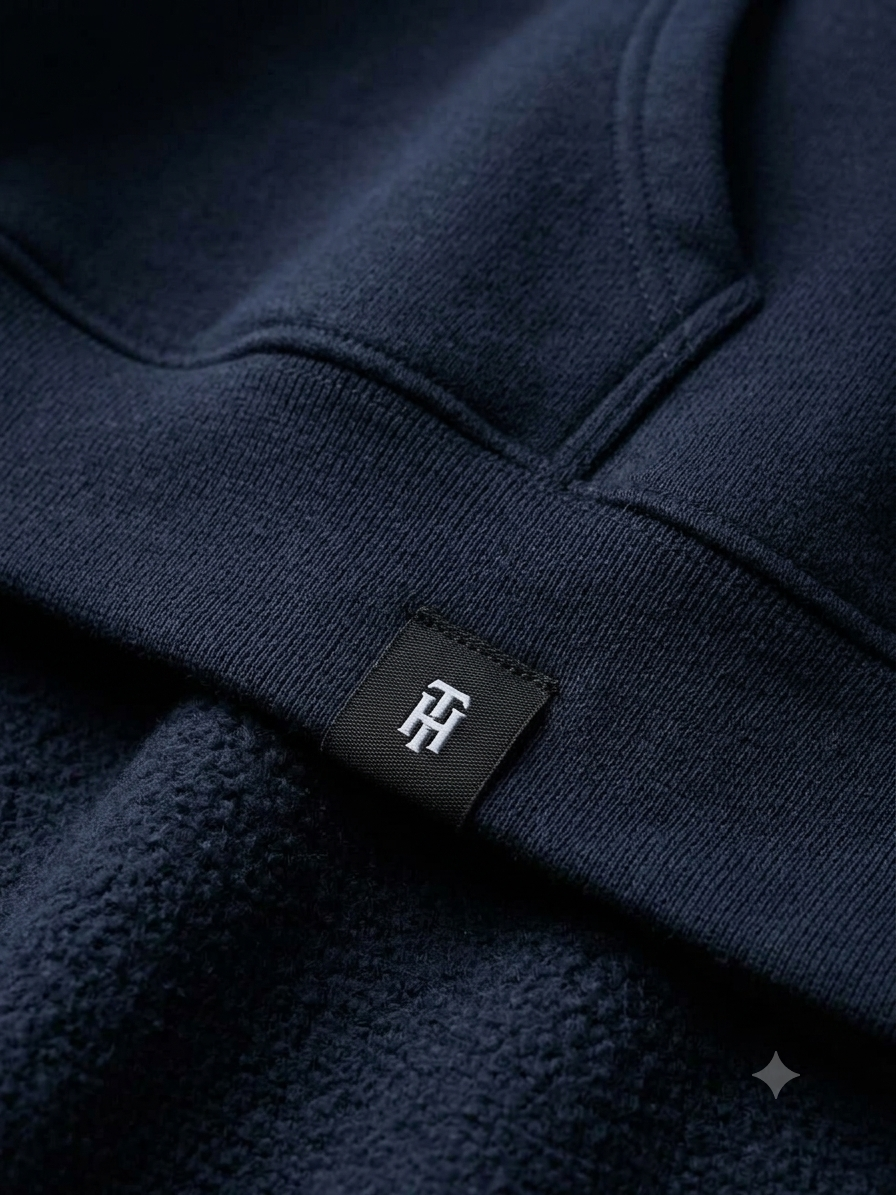 Troublehood "Essential Heavyweight" Navy Hoodie. Elevated basics crafted for everyday comfort. - Image 4
