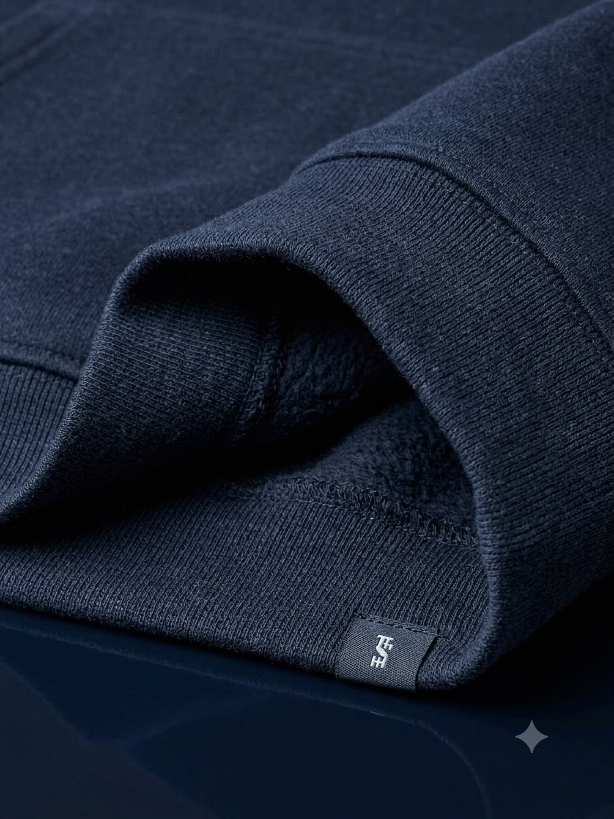 Troublehood "Essential Heavyweight" Navy Hoodie. Elevated basics crafted for everyday comfort. - Image 5
